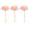 60 Pcs Disposable Cocktail Picks Party Supplies Dessert Shop Decor, Pink Flower