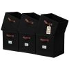 DECOMOMO Fabric Storage Bin | Cube Storage Bin | Cube Organizer Bin | Set of 6, Black