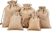 30PC 3inch*4inch Natural jute drawstring bag, eco-friendly storage bag, gift wrapping bag, multi-purpose storage bag