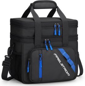Maelstrom Lunch Box, 20L Insulated Lunch Bag for Men Women, Expandable Double Deck Leakproof Cooler Bag with 6 Pockets
