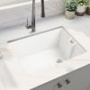 23.6" L X 18" W White Ceramic Single Bowl Kitchen Sink
