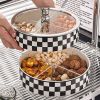 Modern 8.9" Divided Serving Tray with Lid 2 Tiered Snack Tray Food Storage Containers