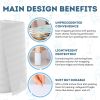 White Foam Wrap Roll for Packing 1 Roll of 12 Inch x 60 Feet. 360 Pack of 12 x 12 Inch Polyethylene Foam Sheets for Packing. Reusable Packing Foam Rol