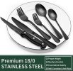 24-Piece  Silverware Set with Steak Knives Steel Tableware Cutlery Set