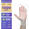 Pack of 1000 Vinyl Gloves, Natural color, Medium size, 2.5 Mil Powder, Latex Free Disposable Gloves. Non Sterile Ambidextrous Food Gloves for Kitchen