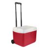 30 Quart Capacity Hard Side Wheeled Cooler, 42-Can, Red