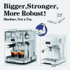 PlumChef Espresso Machine 20 Bar Professional Compact Household Coffee Espresso Maker with Milk Frother Steam Wand Pressure Gauge 60oz Water Tank Low