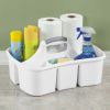 (3 pack) Divided Ultra™ Caddy, Easy Carry, Handy Plastic Utility Storage, White