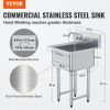 VEVOR Stainless Steel Prep & Utility Sink, 1 Compartment Free Standing Small Sink Include Faucet & legs