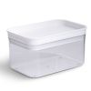 (2 pack) Rectangular Plastic Food Storage Canister - Small - 6.61" x 4.24" x 3.64"