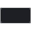 Kitchen Backsplash Black 31.5"x15.7" Tempered Glass