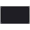 Kitchen Backsplash Black 39.4"x23.6" Tempered Glass