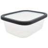 (4 pack) Plastic Durable Gray Food Storage Container 8 Cup 2 Count