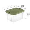 (2 pack) 40 Quart EZ Carry, Plastic Storage Bin, Full-Grip Handles, Green