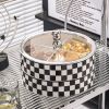 Modern 8.9" Divided Serving Tray with Lid 2 Tiered Snack Tray Food Storage Containers