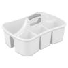 (3 pack) Divided Ultra™ Caddy, Easy Carry, Handy Plastic Utility Storage, White